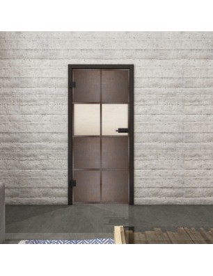 Ganzglastür Loft Rosteisen Genietet 29 Blickdicht