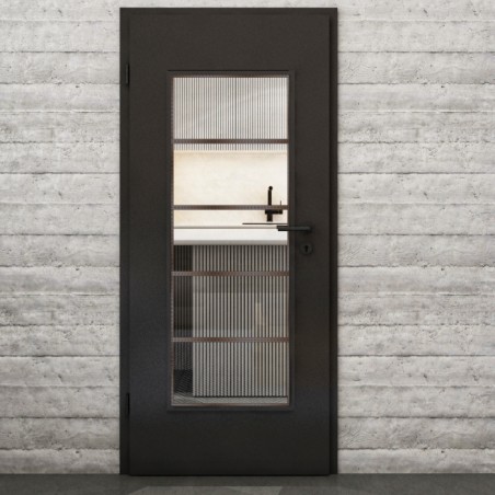 Lichtausschnitt Loft Rosteisen Genietet 01 Auf Klarglas