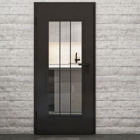 Lichtausschnitt Loft Schwarzlack 12 Auf Klarglas