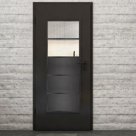 Lichtausschnitt Loft Schwarzeisen Genietet 13 Auf Klarglas