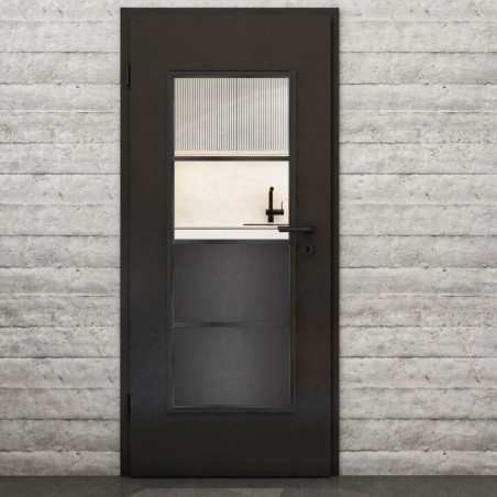 Lichtausschnitt Loft Schwarzeisen Genietet 14 Auf Klarglas