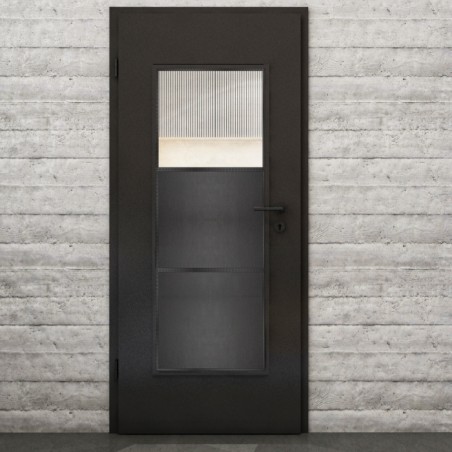 Lichtausschnitt Loft Schwarzeisen Genietet 15 Auf Klarglas