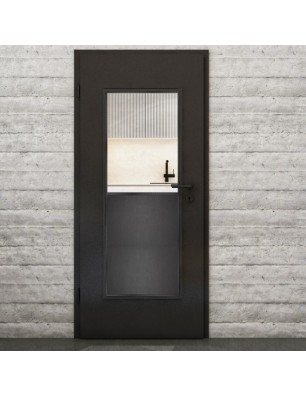 Lichtausschnitt Loft Schwarzeisen Genietet 16 Auf Klarglas