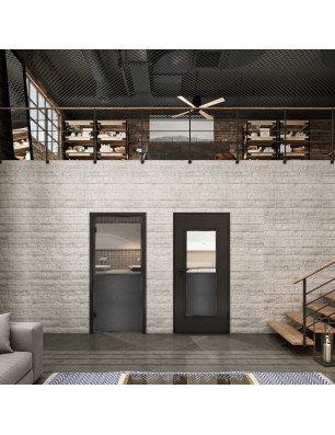 Lichtausschnitt Loft Schwarzeisen Genietet 16 Auf Klarglas