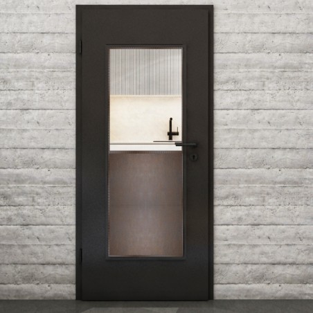 Lichtausschnitt Loft Rosteisen Genietet 16 Auf Klarglas