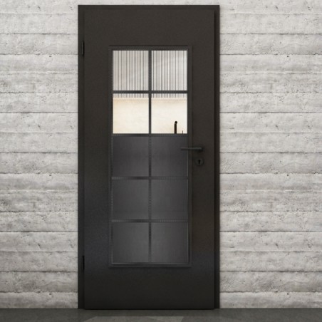 Lichtausschnitt Loft Schwarzeisen Genietet 17 Auf Klarglas