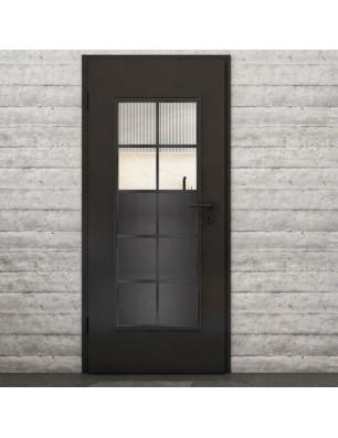 Lichtausschnitt Loft Schwarzeisen Genietet 17 Auf Klarglas