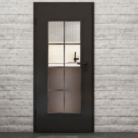 Lichtausschnitt Loft Rosteisen Genietet 18 Auf Klarglas