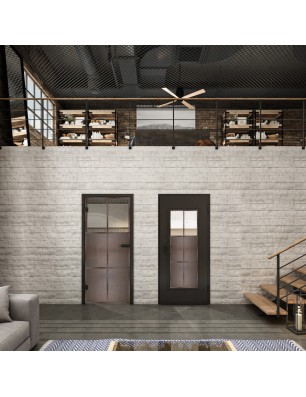 Lichtausschnitt Loft Rosteisen Genietet 19 Auf Klarglas