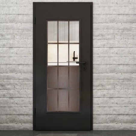 Lichtausschnitt Loft Rosteisen Genietet 22 Auf Klarglas