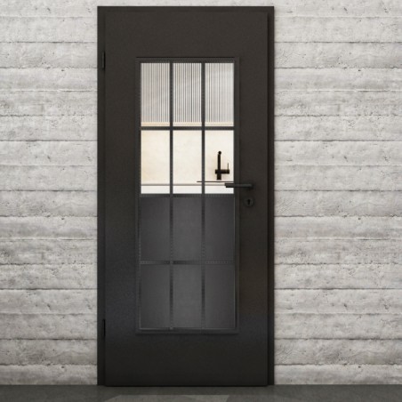 Lichtausschnitt Loft Schwarzeisen Genietet 22 Auf Klarglas