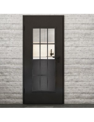 Lichtausschnitt Loft Schwarzeisen Genietet 22 Auf Klarglas