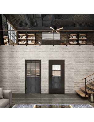 Lichtausschnitt Loft Schwarzeisen Genietet 22 Auf Klarglas