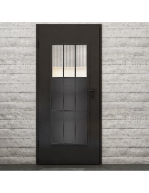 Lichtausschnitt Loft Schwarzeisen Genietet 23 Auf Klarglas