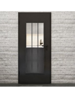 Lichtausschnitt Loft Schwarzeisen Genietet 24 Auf Klarglas