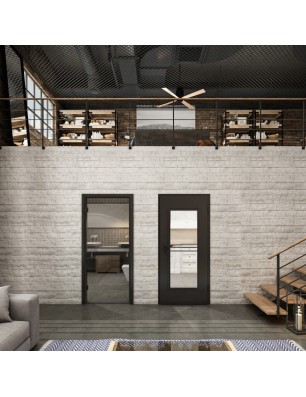 Lichtausschnitt Loft Schwarzlack 18 Auf Klarglas