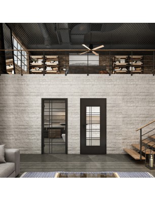 Lichtausschnitt Loft Schwarzlack 19 Auf Klarglas