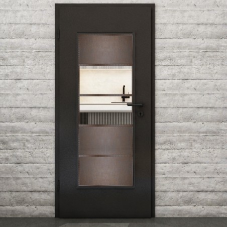 Lichtausschnitt Loft Rosteisen Genietet 25 Auf Klarglas