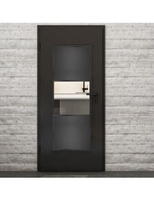 Lichtausschnitt Loft Schwarzeisen Genietet 27 Auf Klarglas