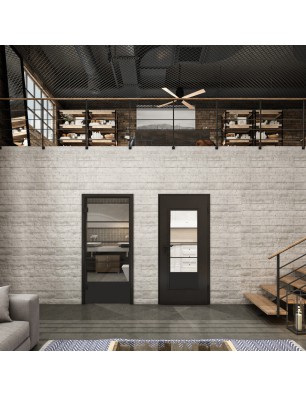 Lichtausschnitt Loft Schwarzlack 31 Auf Klarglas