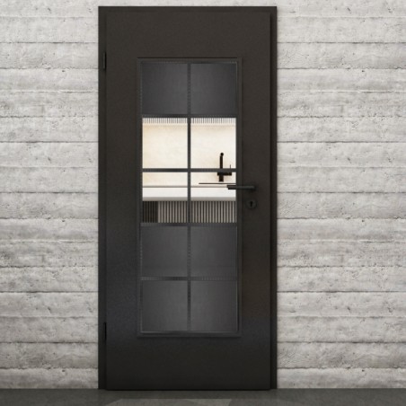 Lichtausschnitt Loft Schwarzeisen Genietet 28 Auf Klarglas