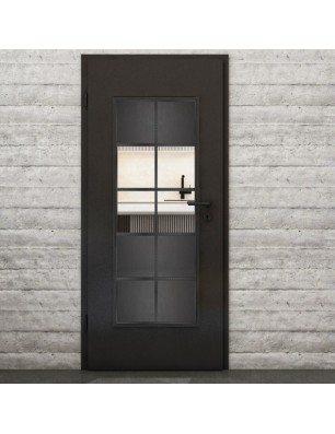 Lichtausschnitt Loft Schwarzeisen Genietet 28 Auf Klarglas