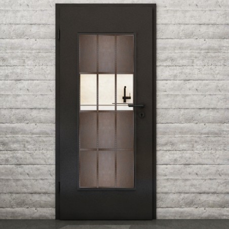 Lichtausschnitt Loft Rosteisen Genietet 32 Auf Klarglas