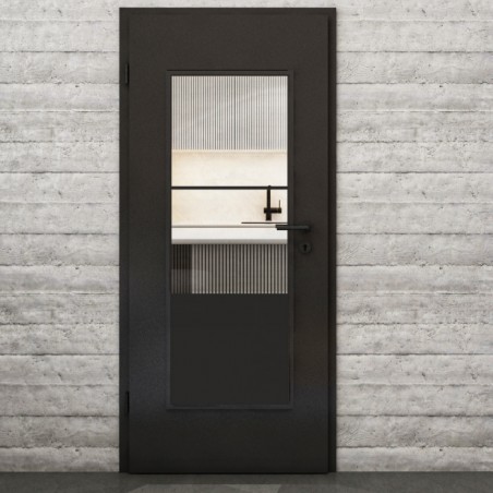 Lichtausschnitt Loft Schwarzlack 33 Auf Klarglas