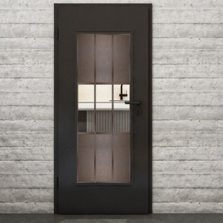 Lichtausschnitt Loft Rosteisen Genietet 33 Auf Klarglas