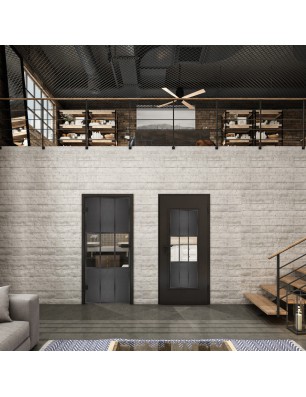 Lichtausschnitt Loft Schwarzeisen Genietet 33 Auf Klarglas