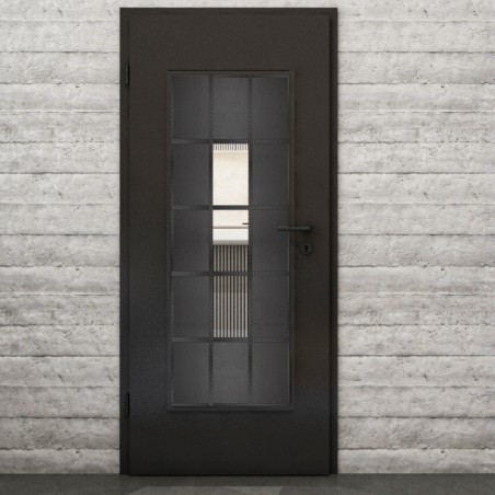 Lichtausschnitt Loft Schwarzeisen Genietet 34 Auf Klarglas