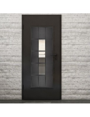 Lichtausschnitt Loft Schwarzeisen Genietet 34 Auf Klarglas