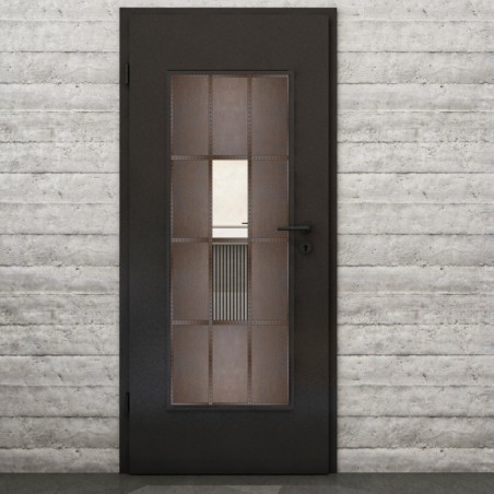 Lichtausschnitt Loft Rosteisen Genietet 35 Auf Klarglas