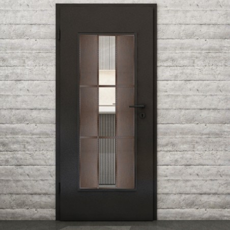 Lichtausschnitt Loft Rosteisen Genietet 36 Auf Klarglas