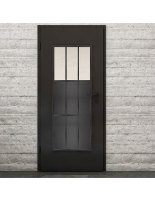 Lichtausschnitt Loft Schwarzeisen Genietet 23 Blickdicht