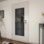 Lichtausschnitt Loft Schwarzeisen Genietet 32 Auf Grauglas Lichtausschnitt Loft Schwarzeisen Genietet 32 Auf Grauglas