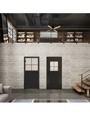 Lichtausschnitt Loft Schwarzlack 23 Blickdicht