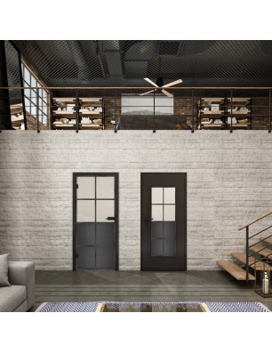 Lichtausschnitt Loft Schwarzeisen Genietet 18 Blickdicht