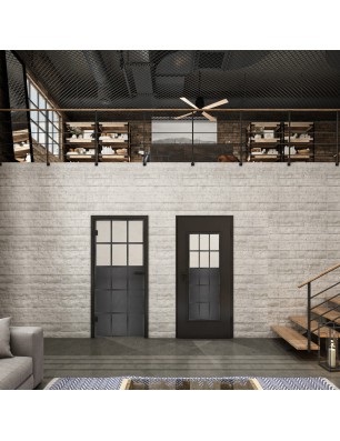 Lichtausschnitt Loft Schwarzeisen Genietet 21 Blickdicht