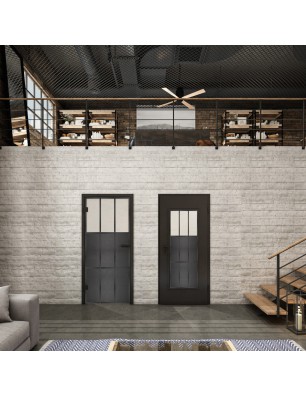 Lichtausschnitt Loft Schwarzeisen Genietet 23 Blickdicht