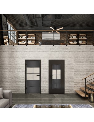 Lichtausschnitt Loft Schwarzeisen Genietet 28 Blickdicht