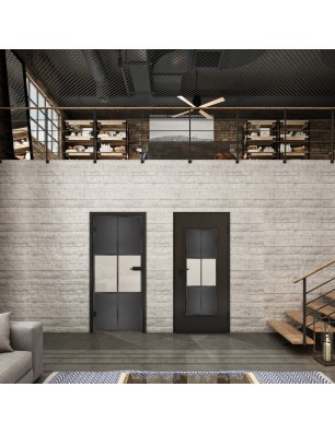 Lichtausschnitt Loft Schwarzeisen Genietet 30 Blickdicht