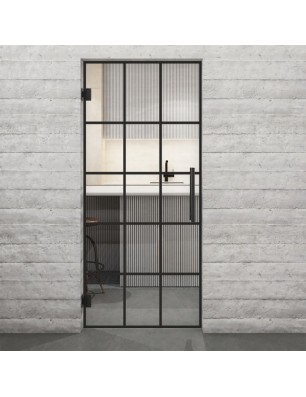 Pendeltür Loft Schwarzlack 09 Auf Klarglas-modernes Zuhause