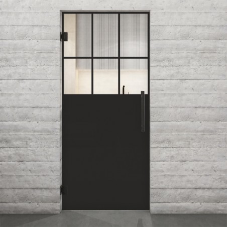 Pendeltür Loft Schwarzlack 27 Auf Klarglas-modernes Zuhause