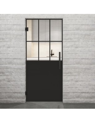 Pendeltür Loft Schwarzlack 28 Auf Klarglas-modernes Zuhause