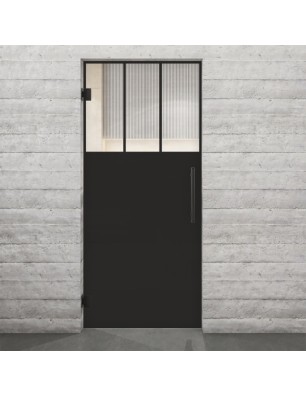 Pendeltür Loft Schwarzlack 29 Auf Klarglas-modernes Zuhause