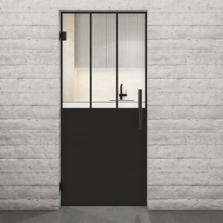 Pendeltür Loft Schwarzlack 30 Auf Klarglas-modernes Zuhause