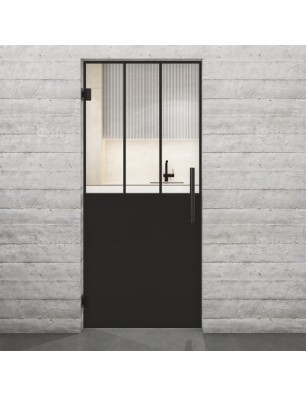 Pendeltür Loft Schwarzlack 30 Auf Klarglas-modernes Zuhause