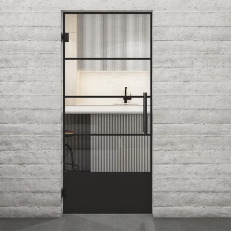 Pendeltür Loft Schwarzlack 31 Auf Klarglas-modernes Zuhause