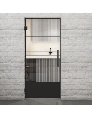 Pendeltür Loft Schwarzlack 31 Auf Klarglas-modernes Zuhause